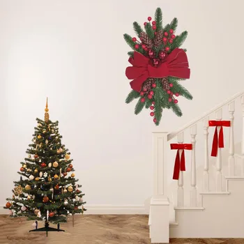 Karácsonyi Dekoráció Koszorú, Mely Műanyag Tobozok Pillangó Koszorú Dekoráció, Karácsonyfa Dekoráció Falra L5
