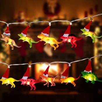 Karácsonyi Dinoszaurusz String Fény 2023 Cristmas Díszek, Boldog Karácsonyi Dekoráció Az Otthoni Karácsonyi Ajándékok Navidad Új Év 2024