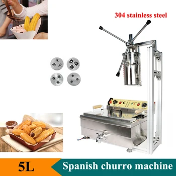 Kereskedelmi spanyol Churro Fryer A 5L Churros Készítő Gép Mély Elektromos Olaj Fryer spanyol Churros, Így a Gép