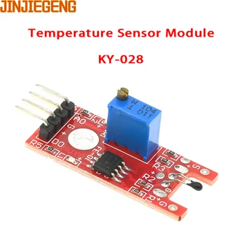 KY-028 4-Pin Érzékelő Termistor NTC Modul Digitális Deteksi Suhu Érzékelő Kapcsoló Elektronik Blok Bangunan KY-028