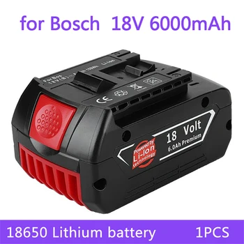 Különleges ajánlat 18V Akkumulátor 6.0 Ah Bosch Elektromos Fúró 18 V-os Újratölthető Li-ion Batteryies BAT609 BAT609G BAT618 BAT618G