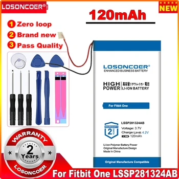 LOSONCOER 0 Ciklus 100% Új 120mAh WL-FBT06 Akkumulátor Fitbit Egy LSSP281324AB raktáron