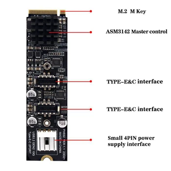 M. 2 MAJMOT PCI-E, Hogy USB 3.0 PCI Express Felületen bővítőkártya 4 Pin Hatalom kopásálló Áramkör a Számítógép PC, Windows