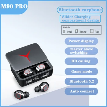 M90 TWS Bluetooth Fülhallgató Hifi Sztereó Bass csontvezetéses Fülhallgató A Fülében pünkösd Töltés Mikrofon, Vezeték nélküli Fejhallgató Fülhallgató Játék