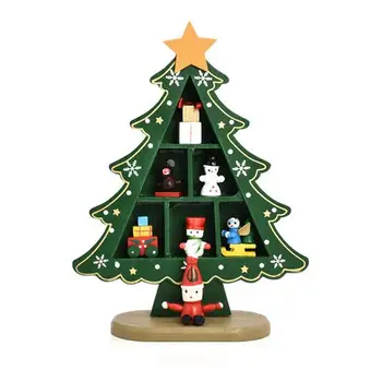 Mini Karácsonyi Fa Asztallap, Fából Készült Karácsonyfa Csillag Mini Asztali Díszek Fenyőfák Mesterséges Karácsonyfák