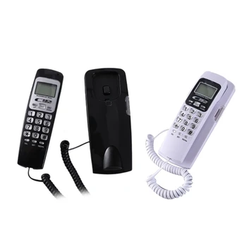 Mini Vezetékes Telefon, Állítható telefon, LCD Kijelző Újratárcsázás