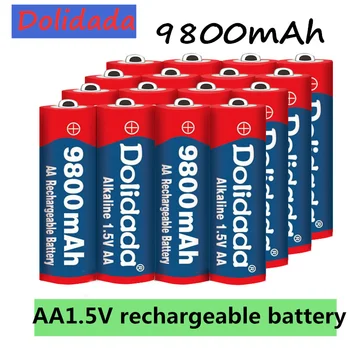 Márka AA újratölthető akkumulátor 9800mah 1,5 V Új Újratölthető Alkáli batery a led játék mp3 Ingyenes szállítás