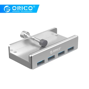 Orico USB 3.0 Hub Klip Design Alumínium Ötvözet 4 Port USB 3.0 HUB Úti Töltő Töltési Hub Állomás Laptop