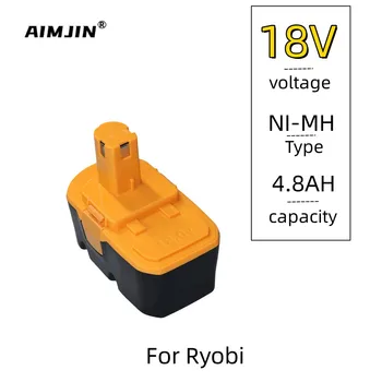 P100 4800mAh 18V Csere Akkumulátor Kompatibilis Ryobi P100 p101-es ABP1801 ABP1803 BPP1820 Vezeték nélküli Szerszámok