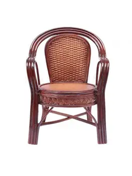 Rattan szék hátsó szék idősek szabadidős egyetlen rattan kávé szék erkély tanulmány természetes rattan haza rattan szék