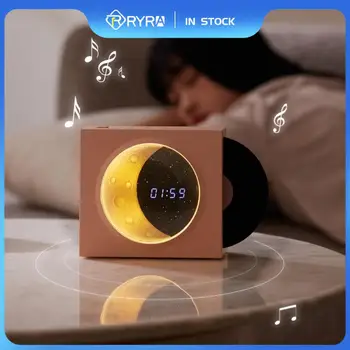 RYRA Hold Forgó Bakelit lemez Vezeték nélküli Bluetooth Hangszóró Ébresztőóra Audio Kültéri Szobás Luxus Mini Hangszóró, Mélynyomó