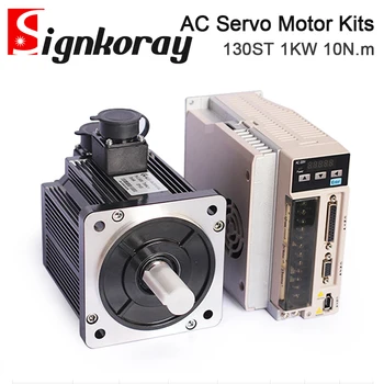 SignkoRay 1KW 10N.m AC Servo Motor Vezető Készletek 1000RPM 220V Ipari Vezérlő Alkalmazás HC150+130ST-H10010