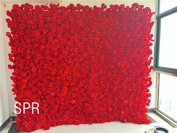 SPR Esküvői Színpad Hátsó csepp Dekoratív Rózsaszín Rózsa, Hortenzia Fal feltűrt Mesterséges Virág Fehér Hátteret fal