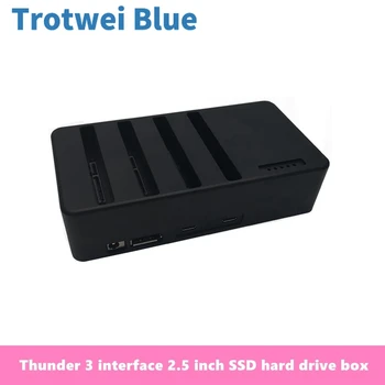 Thunderbolt 3 Mennydörgés 3 III Interfész, Merevlemez, Kamra 2,5 hüvelykes SATA 3.0X4 SSD Merevlemez Box Támogatja a 2,5 Hüvelykes SSD RAID