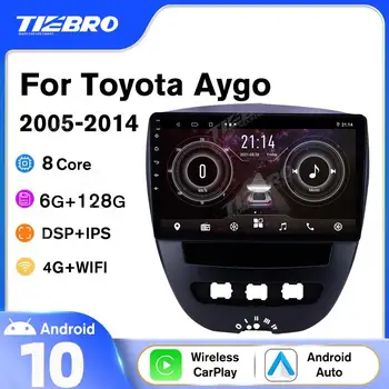 TIEBRO 2DIN Android10.0 autórádió Toyota Aygo Peugeot 107 Citroen C1 2005-2014 Sztereó Vevő GPS Navigáció autóhifi az IGO