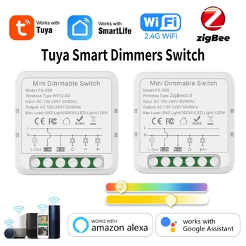 Tuya ZigBee WiFi Smart Dimmer Kapcsoló Modul Támogatja a 2 irányú Vezérlés LED-es Világítás Szabályozható Kapcsoló Működik, Alexa, a Google Haza
