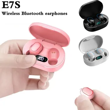 TWS E7S Vezeték nélküli Fejhallgató Bluetooth Fülhallgató Zene Sport Fülhallgató Vízálló Fülhallgató Mikrofon Működik Minden Okostelefonok