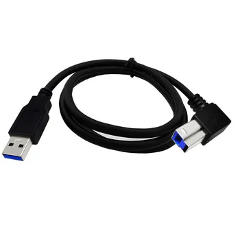 USB 3.0 Kábel Egy Férfi B Férfi 90 Fokos Szögben Kábel Nyomtató,Dokkolóegység,Külső Merevlemez-Meghajtók,Szkenner 0,5 m