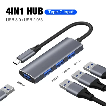 USB-C 3.0 HUB OTG 4 Port Több Elosztó Adapter Típus C 3.0 A Xiaomi Lenovo Macbook Pro 2020-Ra 13 15 Air Pro PC Számítógép Accesso
