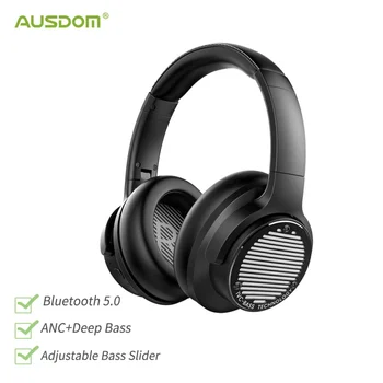 [Új]AUSDOM BASS EGY Vezeték nélküli Bluetooth5.0 ANC Fülhallgató Mély Basszus HiFi Fejhallgató Buli DJ Zene Fejhallgató
