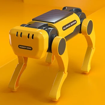 Új Emo Robot Napenergia Elektromos Mechanikus Kutya, Tehén Gyermekek Oktatási Közgyűlés Tech Puzzle Játék Bionikus Okos Robot Kutya Játékok, Ajándékok