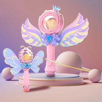 Új Gyönyörű szárnyas fénykibocsátó Varázspálca Játékok Kreatív Flash Hercegnő, Tündér Pálca Play House Játék Gyerekeknek, Születésnapi Ajándékok