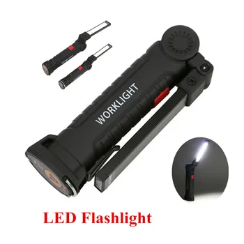Új Hordozható COB LED Lámpa USB Újratölthető Munka Fény Mágneses Lanterna Lógó Lámpa, Beépített Akkumulátor Kemping Fáklya