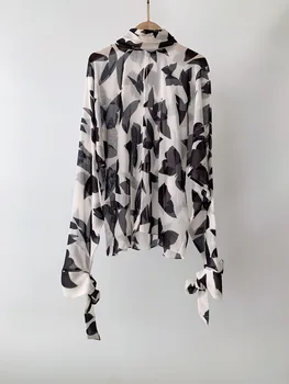 Őszi-téli új, 10 m georgey selyem ing, folyik a szél, lehet viselni, egyedül, hajtogatott, hogy jobban néz ki