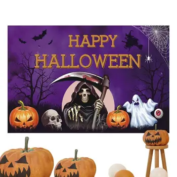 Halloween Banner Halloween Dekoráció Zászló Dekoráció Csokit Vagy Csalunk Banner Kísérteties Fotózás Háttér Halloween Hátteret 71x43