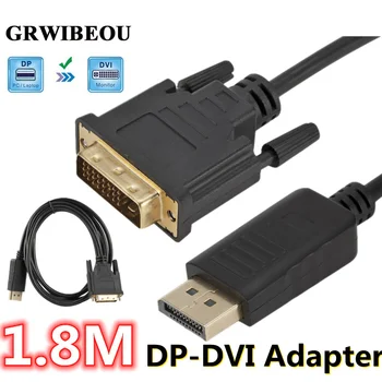 1080P DP-DVI Átalakító 1,8 m Kábel DisplayPort Férfi-DVI D 24+1Pin a Férfi Profi Display Adapter DVI Bemenet a Monitor