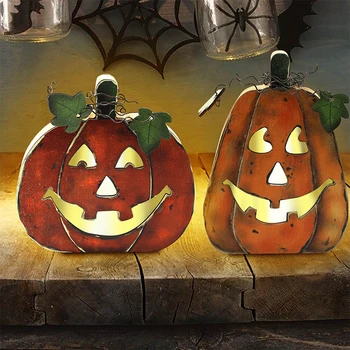 Boldog Halloween Fa Lámpás Tök LED Dekoráció Szellem Horror Party Kellékek Fény Party Kellékek NEM, Akkumulátorok