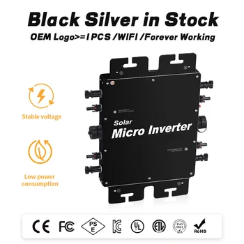 Napelemekkel Micro Inverter 1200W 1400W 1600W 2000W Teljesítmény, Beépített BMS-Inverter MPPT A Rács Nyakkendő Inversor Tiszta Szinusz Hullám