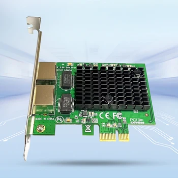 PCIe X1 Ethernet Hálózati Kártya RTL8125 Chip Dual Port Gibabit Kártya 1000Mbps/2,5 Gbps PCIE Hálózati Kártya Asztali Számítógép