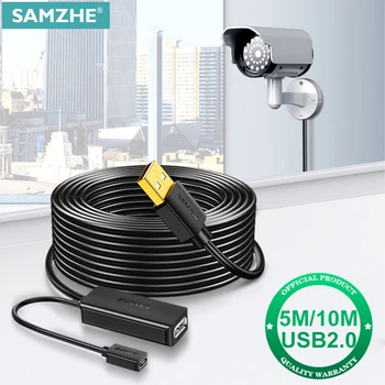 SAMZHE Aktív Repeater USB2.0 Hosszabbító 5M Kábel, Beépített IC Chipset Férfi-Nő Hosszabbító Kábel Erősítő/booster