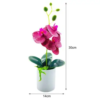 Szépség Hosszú távú DIY Kézműves Könnyű Micro Táj Mesterséges Pillangó Orchidea Szimuláció Bonsai Bájos