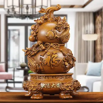 Vagyon Sárkány Tököt Dekoráció Double Dragon Játék Pearl Új Kínai Stílusú Nappali Bor Kabinet Dekoráció, Kézműves